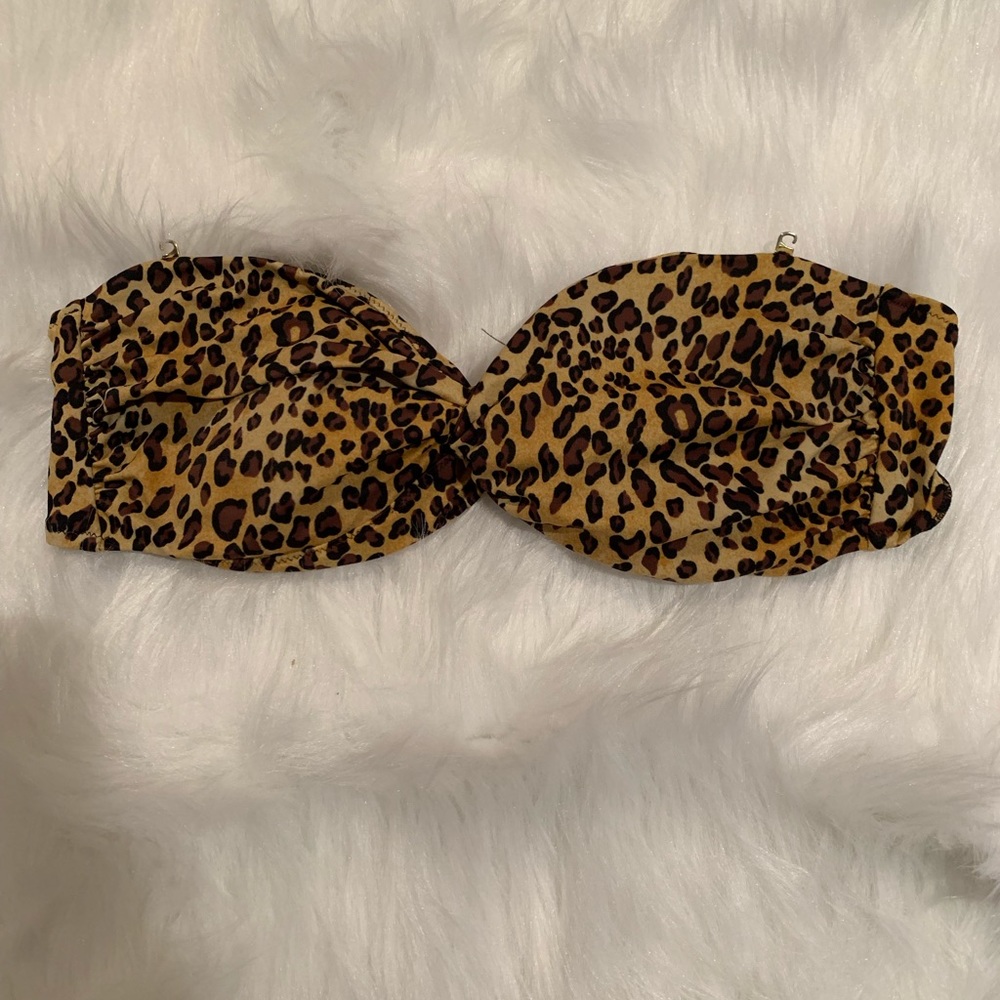 VS cheetah bandeau swim top